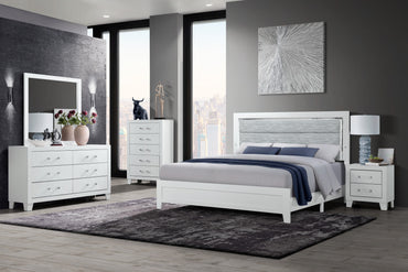 Luccia White LED Bedroom Collection