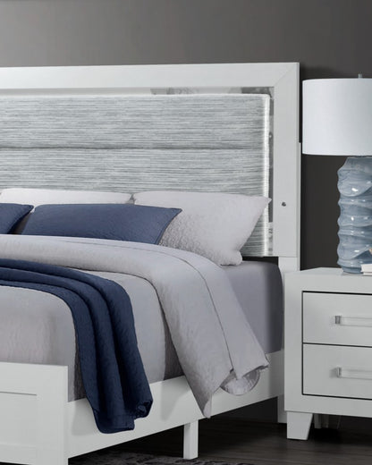 Luccia White LED Bedroom Collection
