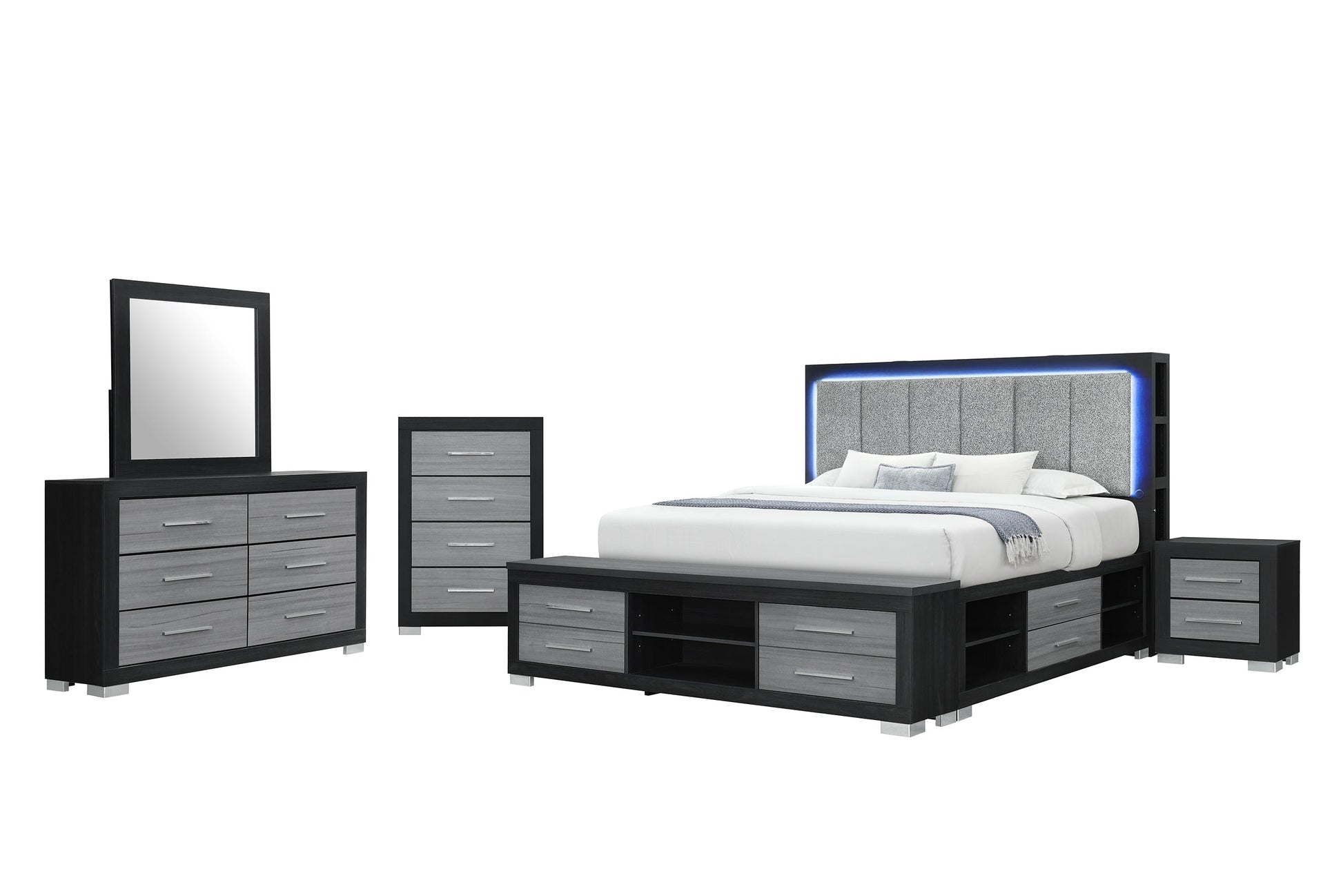 Madison Black & Grey Bedroom Collection