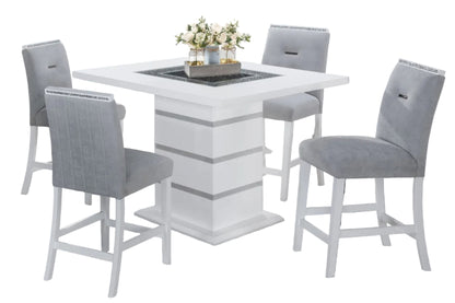 White Gloss Bar Set