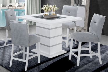 White Gloss Bar Set