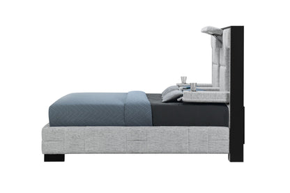 Oscar Modern Bed with LED, Charger & Speakers
