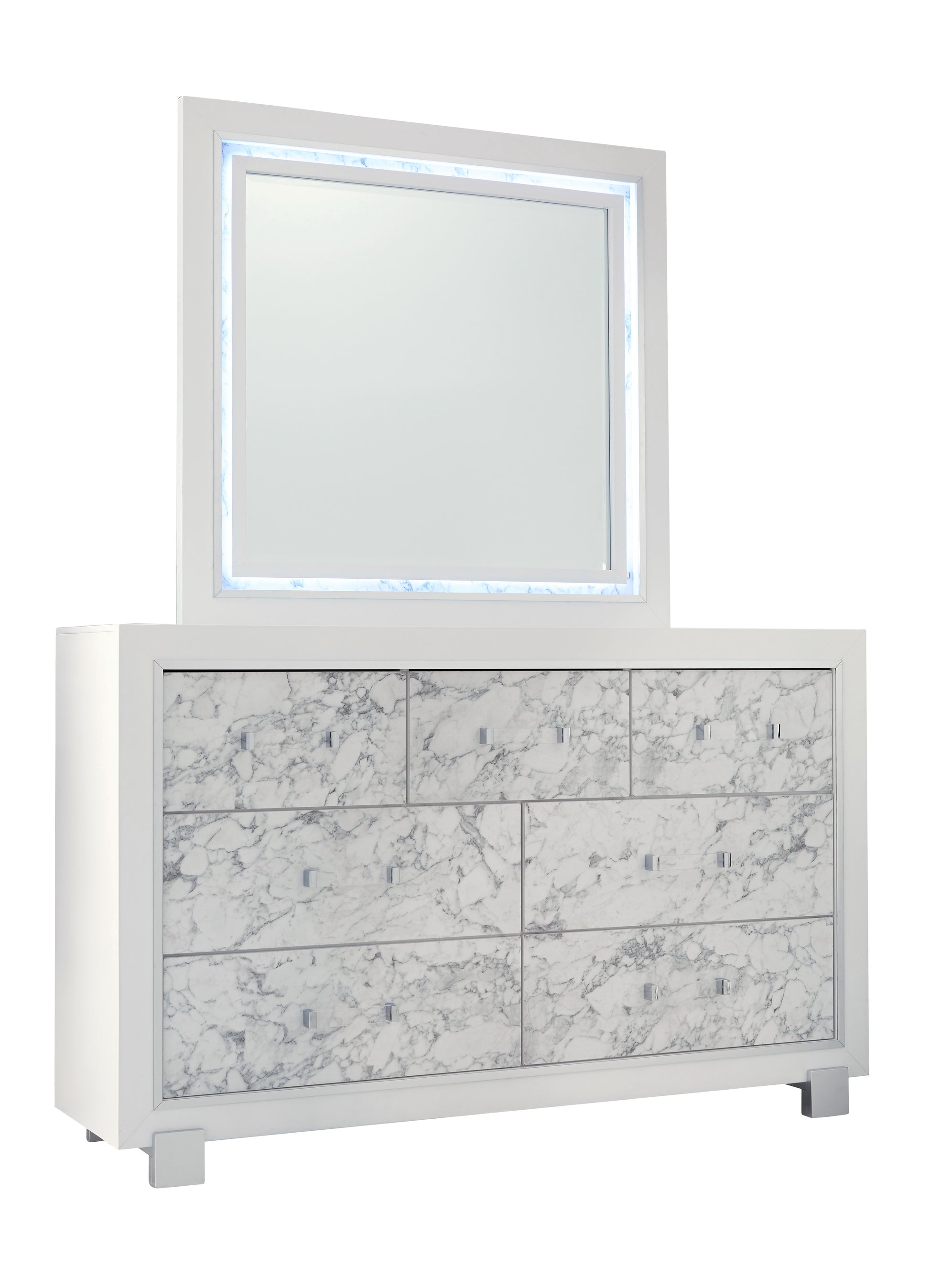 Santorini White LED Bedroom Collection