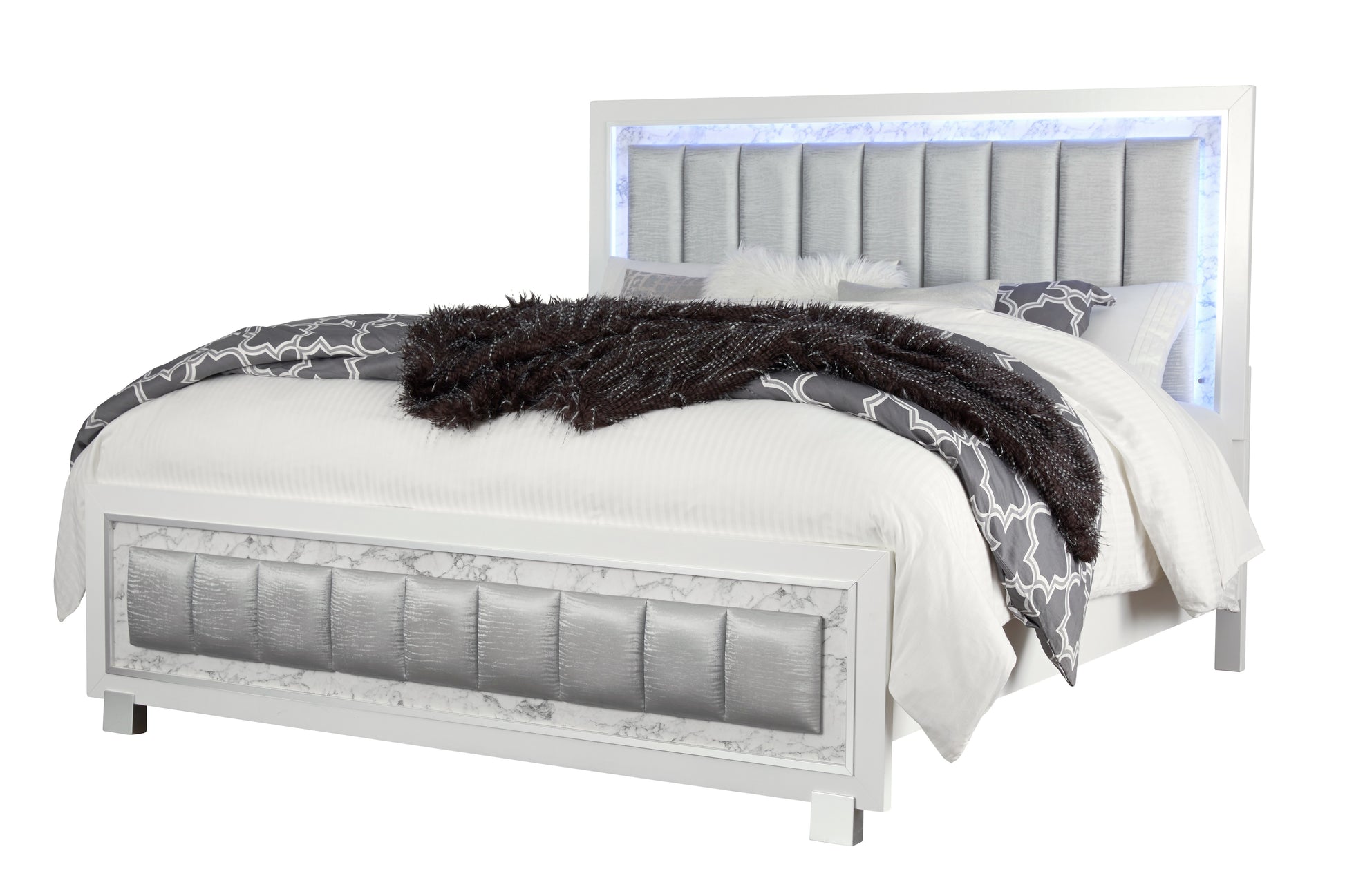Santorini White LED Bedroom Collection