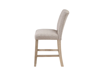 Beige Fabric Bar Stool