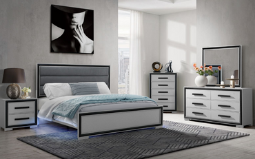 Amelia Grey & Black Bedroom Collection