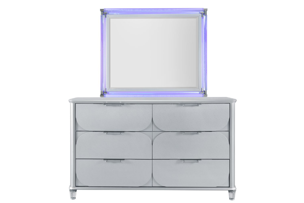 Lando Silver LED Bedroom Collection
