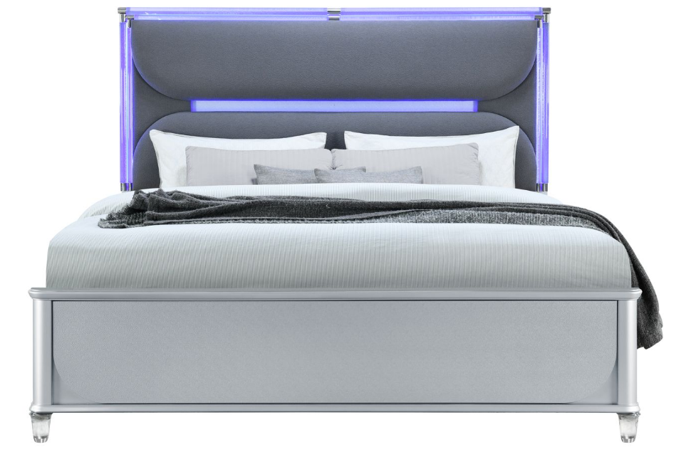 Lando Silver LED Bedroom Collection