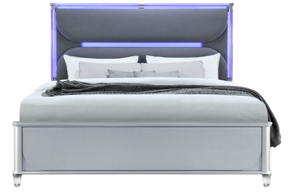 Lando Silver LED Bedroom Collection