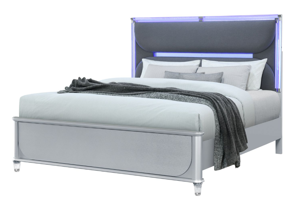 Lando Silver LED Bedroom Collection