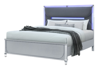 Lando Silver LED Bedroom Collection