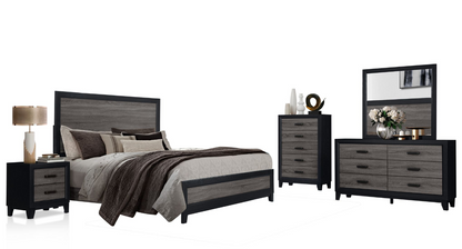 Lisbon Grey & Black Bedroom Collection
