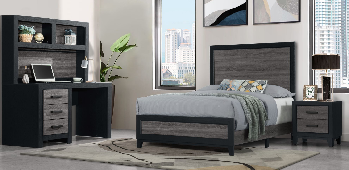 Lisbon Grey & Black Bedroom Collection