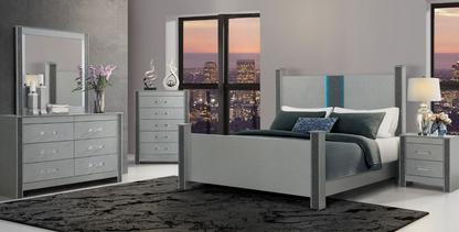 Logan Silver LED Bedroom Collection