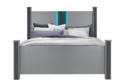 Logan Silver LED Bedroom Collection