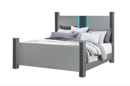 Logan Silver LED Bedroom Collection