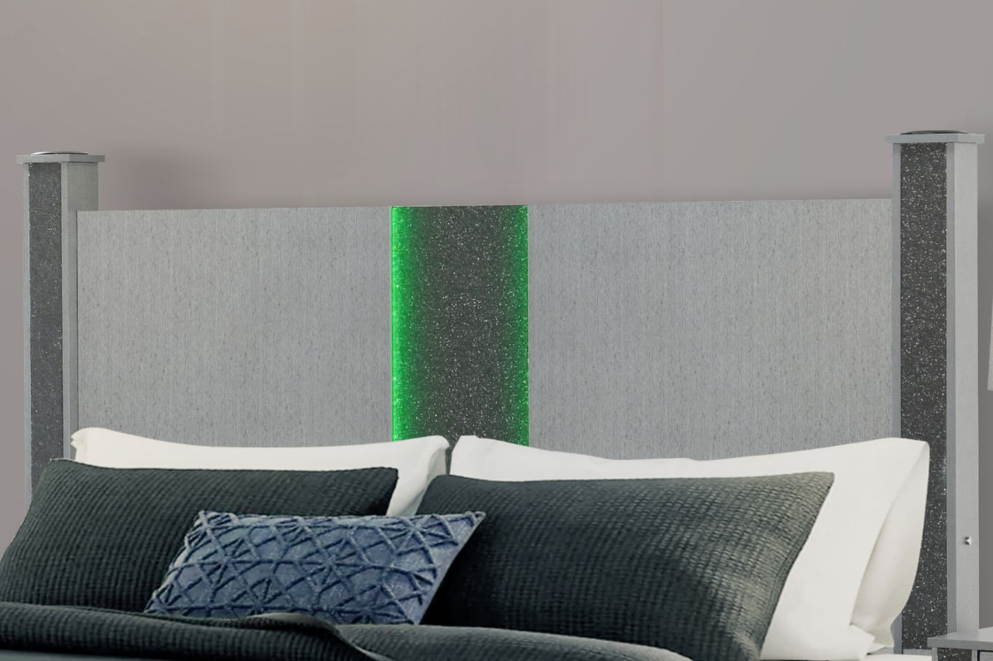Logan Silver LED Bedroom Collection