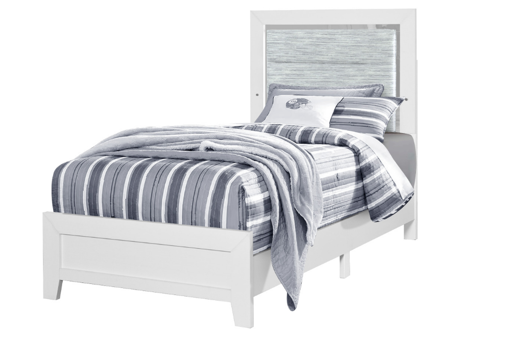 Luccia White LED Bedroom Collection