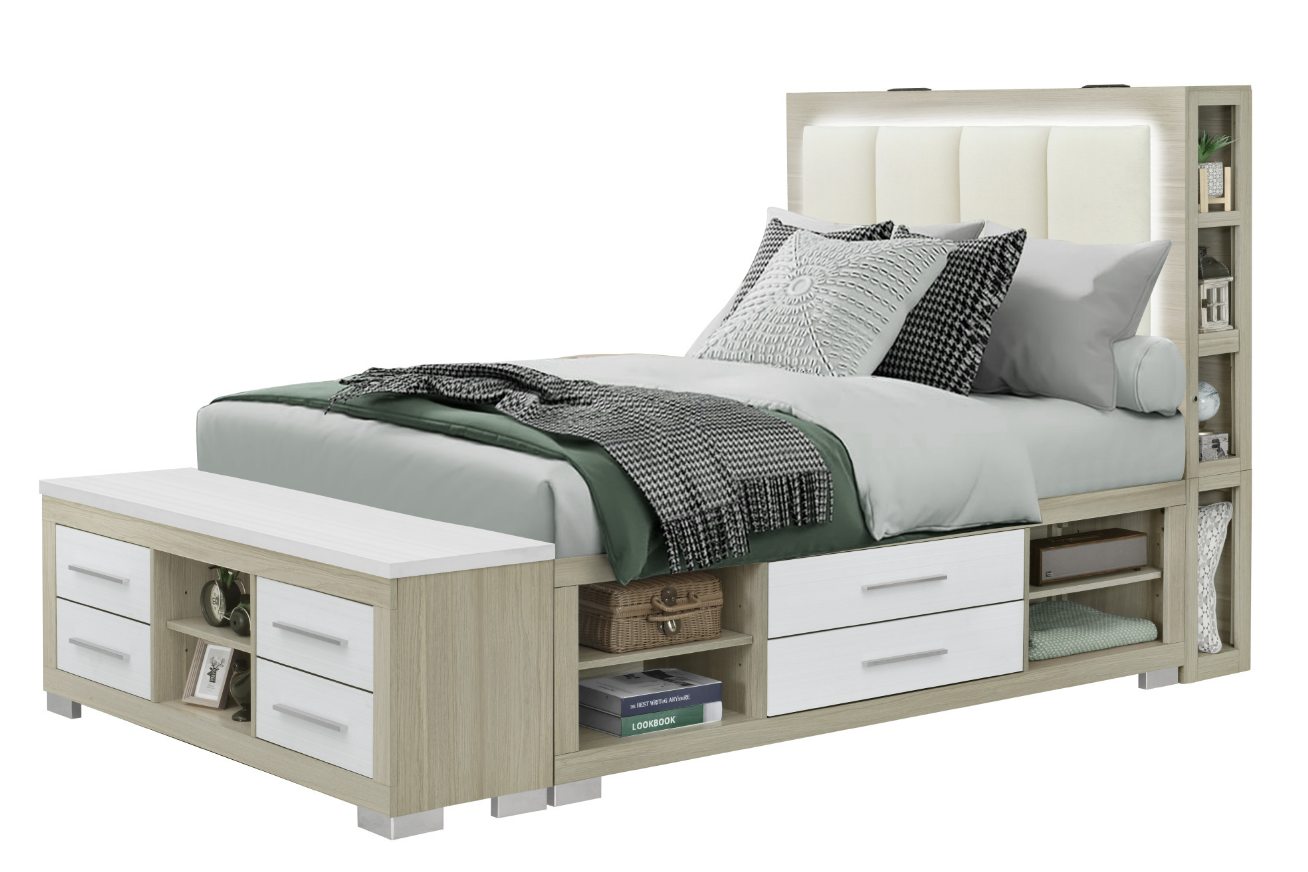 Madison Natural & White Bedroom Collection