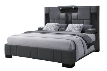 Oscar Modern Bed with LED, Charger & Speakers