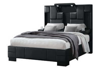 Oscar Modern Bed with LED, Charger & Speakers