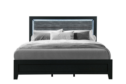 Reid Black LED Bedroom Collection