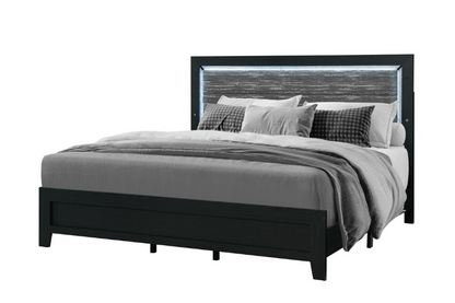 Reid Black LED Bedroom Collection
