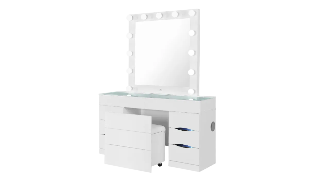 Ella White Vanity & Mirror Collection