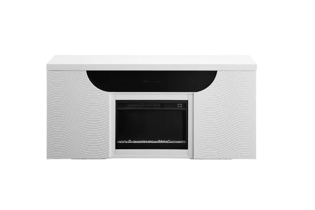 Aileen & Aveena White LED Entertainment Units