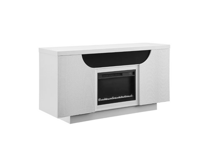 Aileen & Aveena White LED Entertainment Units