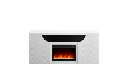 Aileen & Aveena White LED Entertainment Units