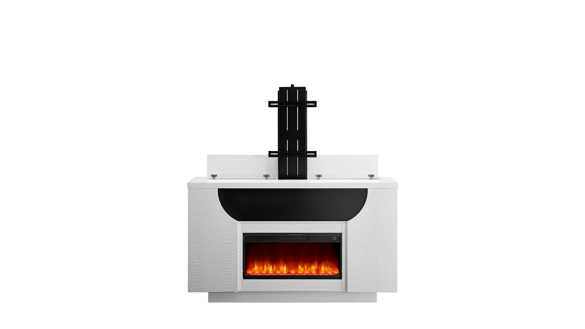Aileen & Aveena White LED Entertainment Units