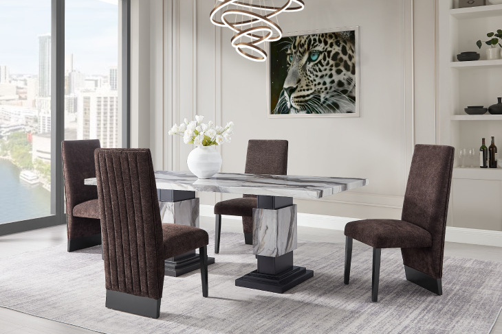 Panda Marble Dining Set