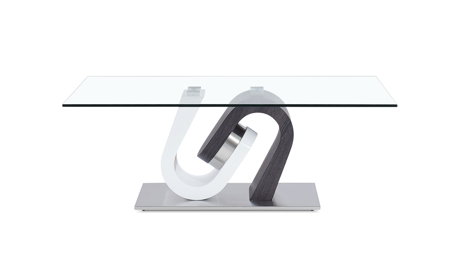 Modern White HG & Grey Coffee & End Tables