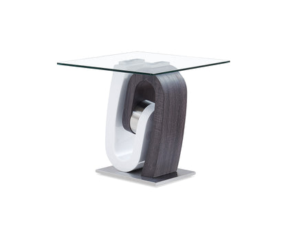 Modern White HG & Grey Coffee & End Tables