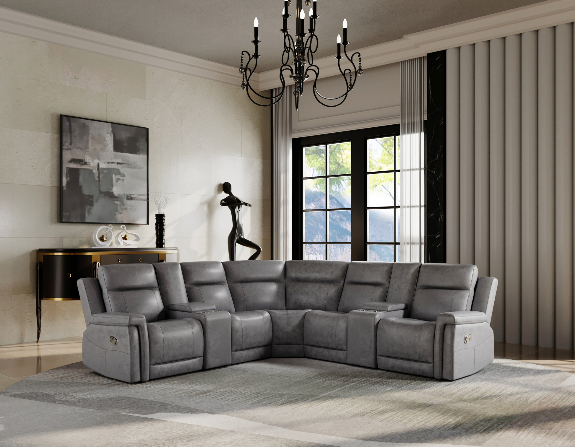L-Shaped Reclining Sectional