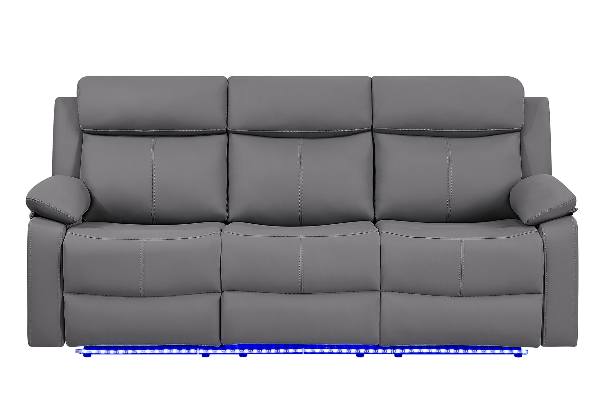 LED Reclining Sofa Set with Console & Glider Recliner