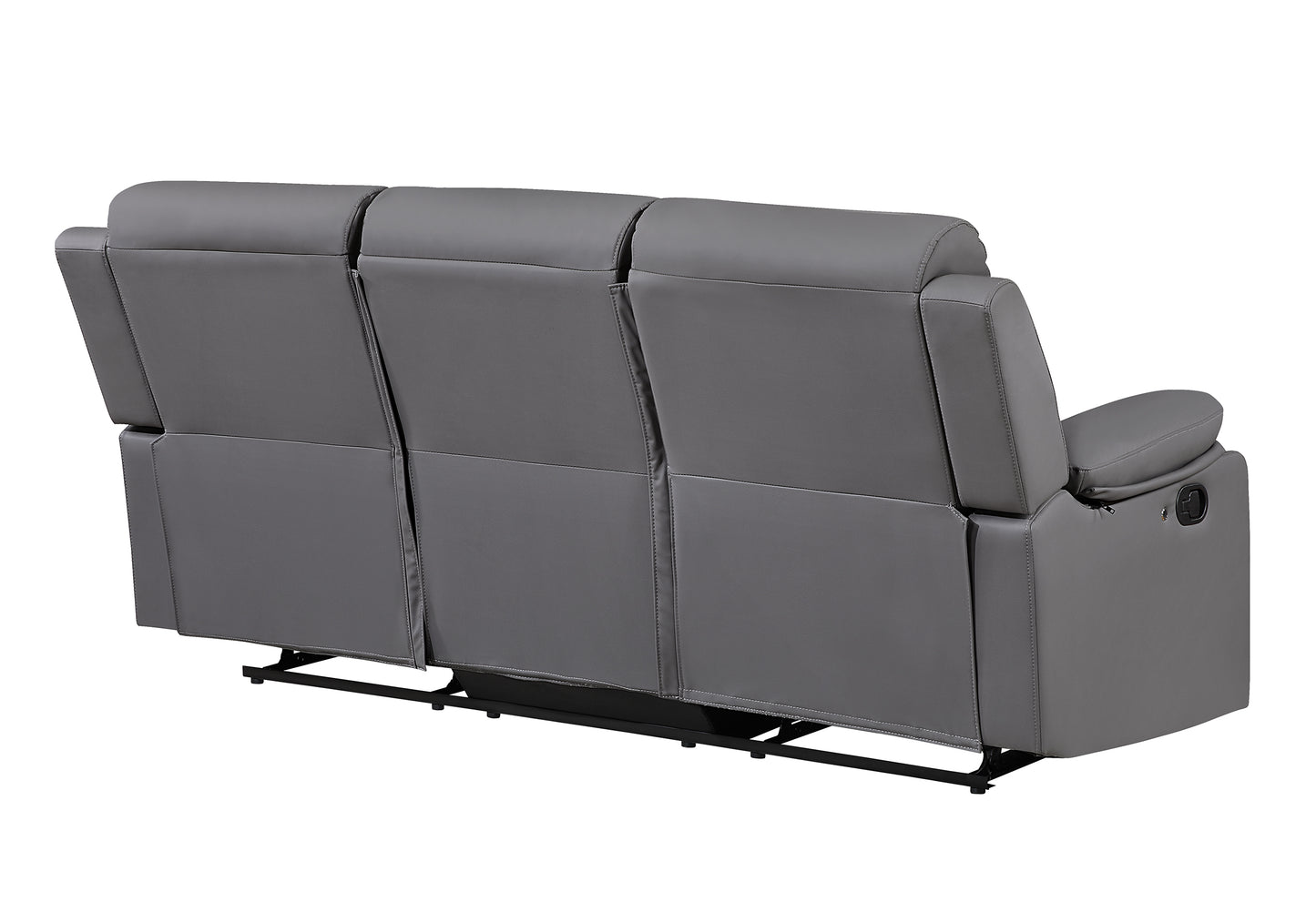 LED Reclining Sofa Set with Console & Glider Recliner