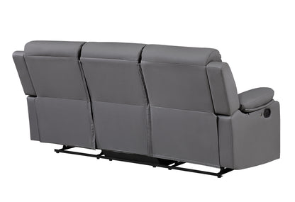 LED Reclining Sofa Set with Console & Glider Recliner