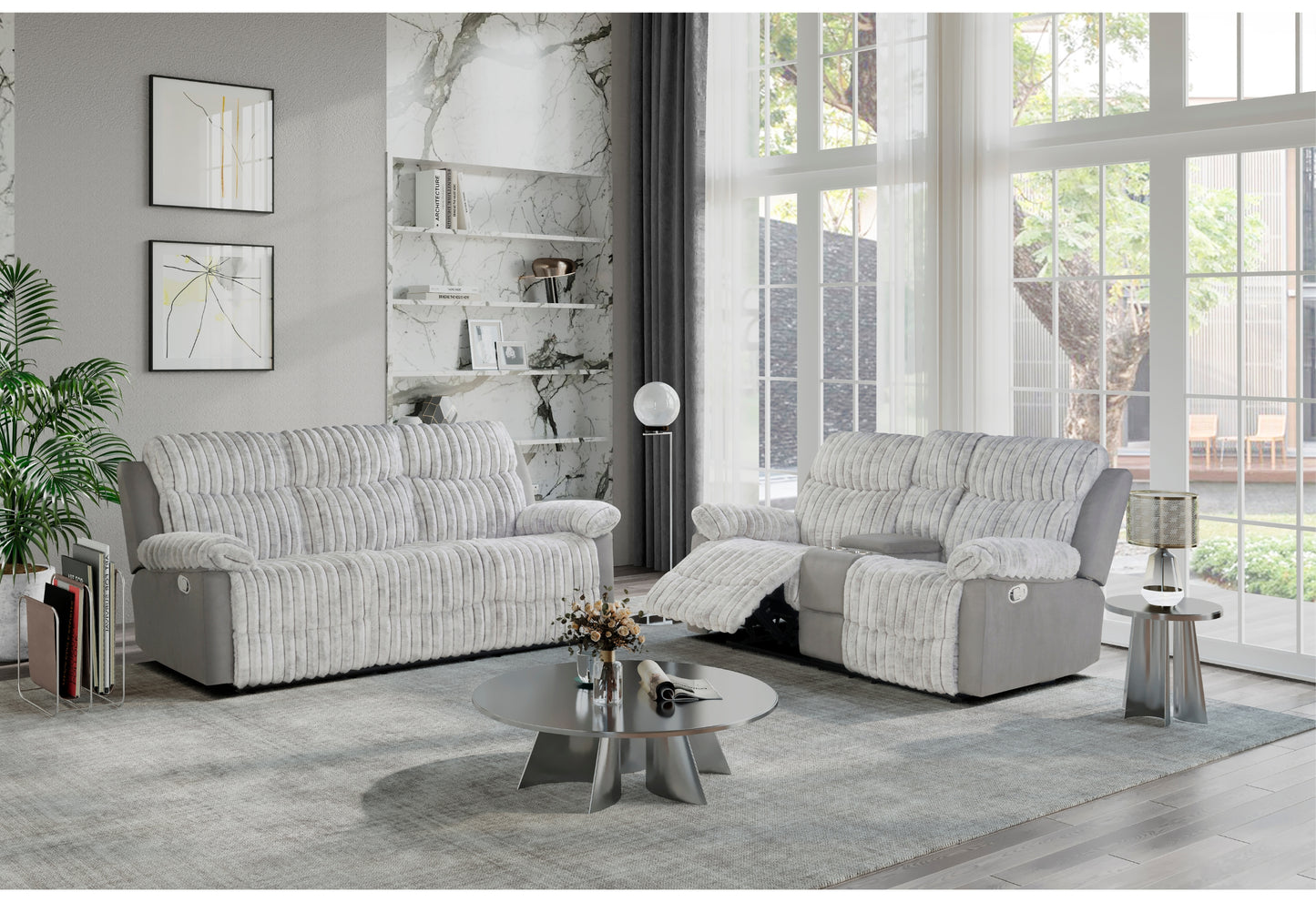 Grey Reclining Set