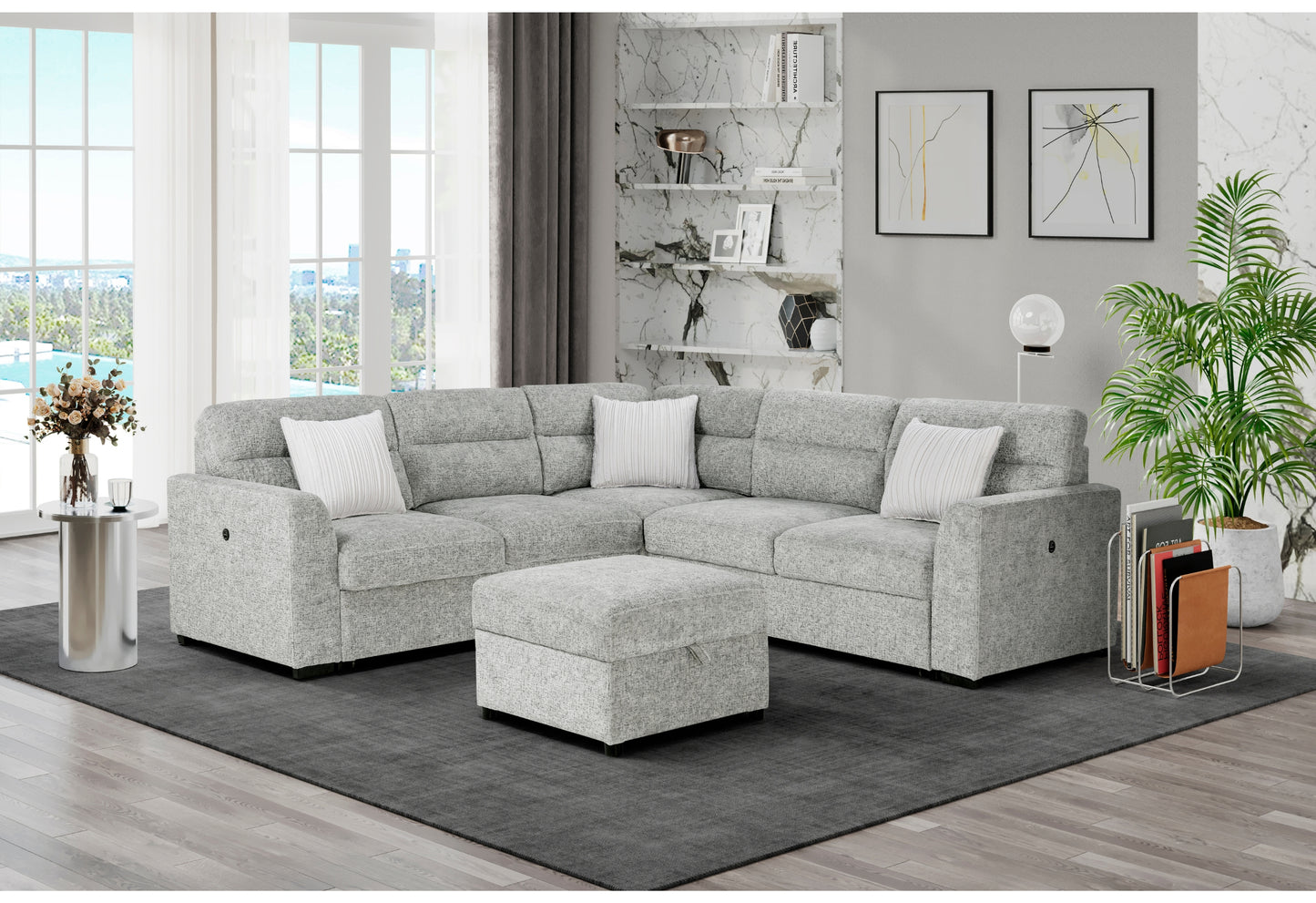 Sectional with Ottoman