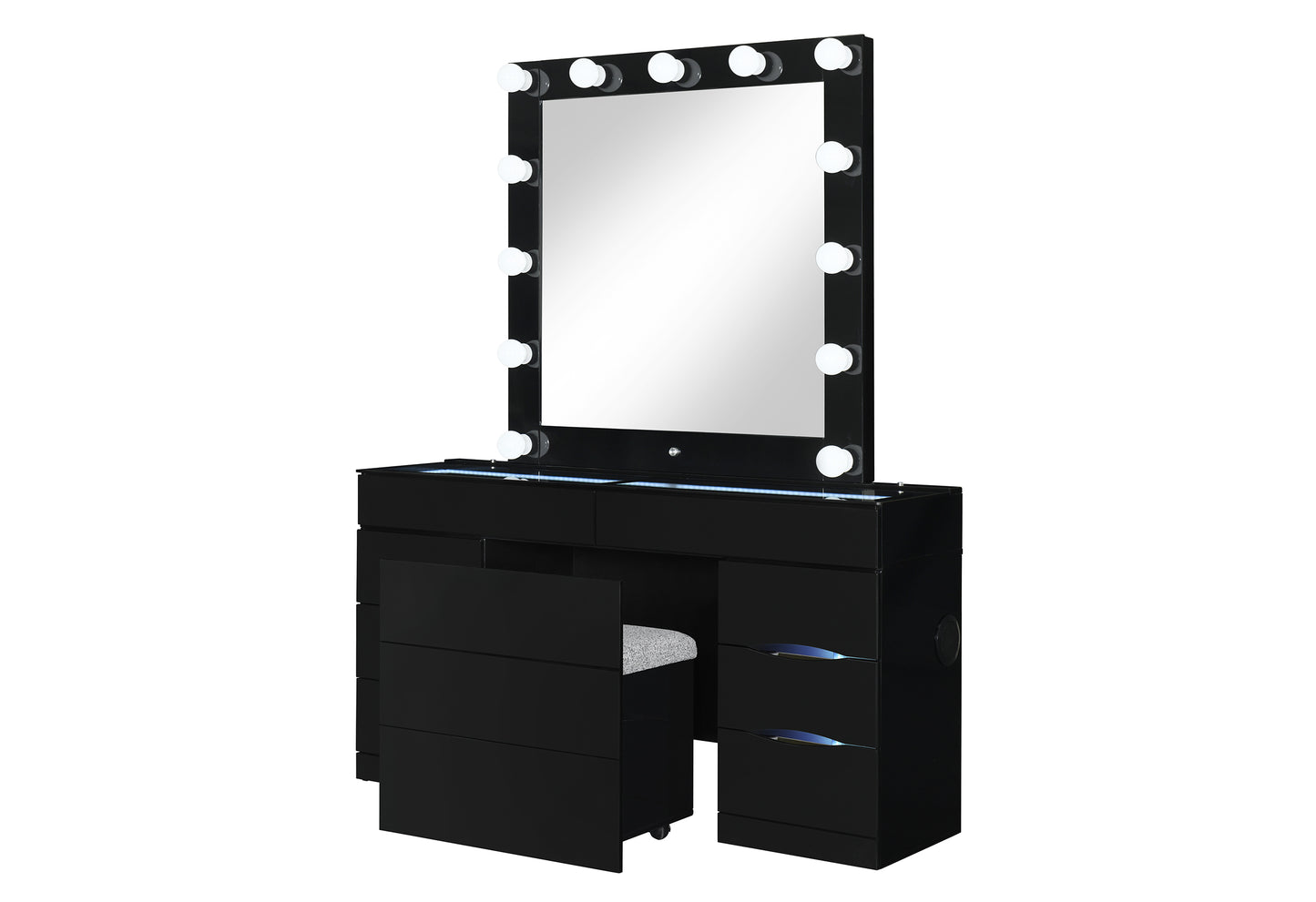Ella Black Vanity & Mirror Collection