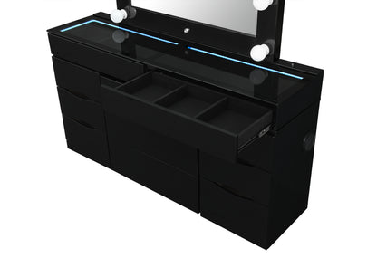 Ella Black Vanity & Mirror Collection