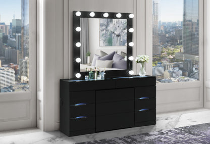 Ella Black Vanity & Mirror Collection