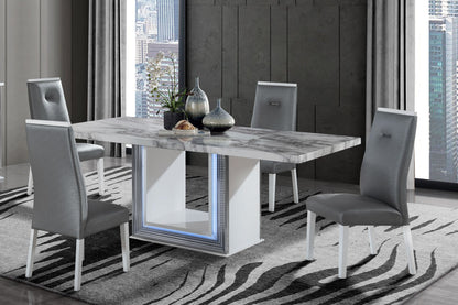 White Marble Dining Set