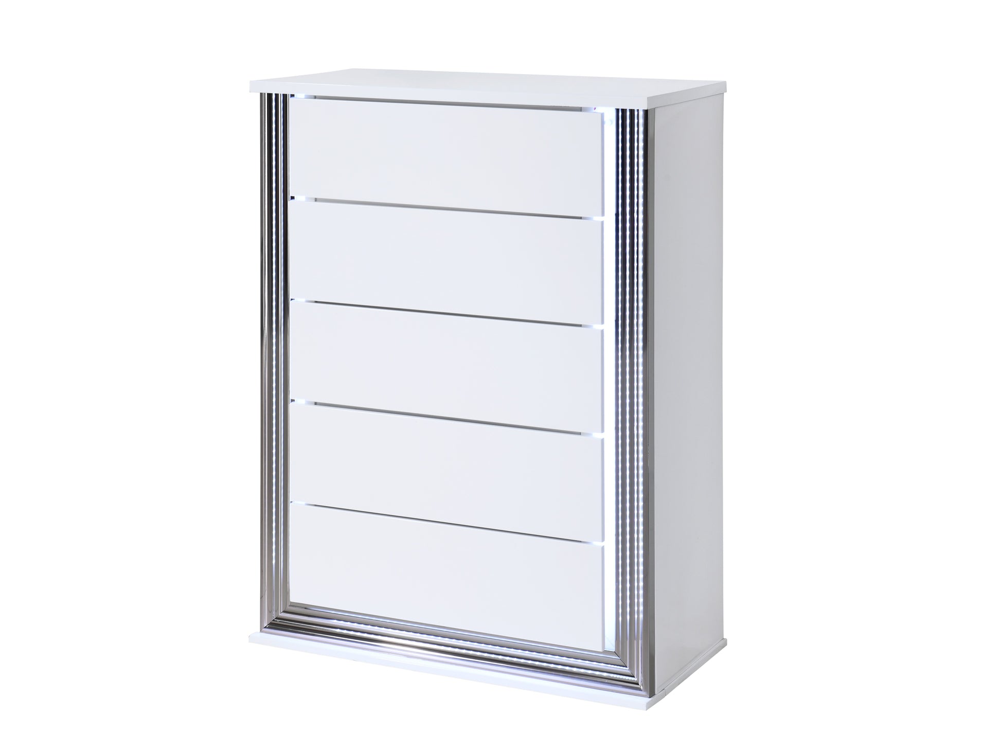 Ylime Smooth White LED Bedroom Collection