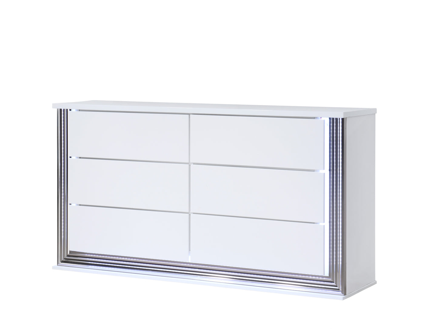 Ylime Smooth White LED Bedroom Collection