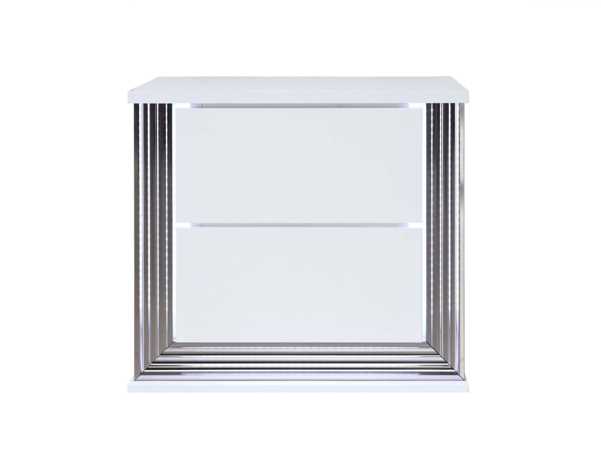 Ylime Smooth White LED Bedroom Collection