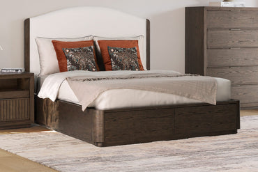 Athens Queen Upholstered Storage Bed - Standard