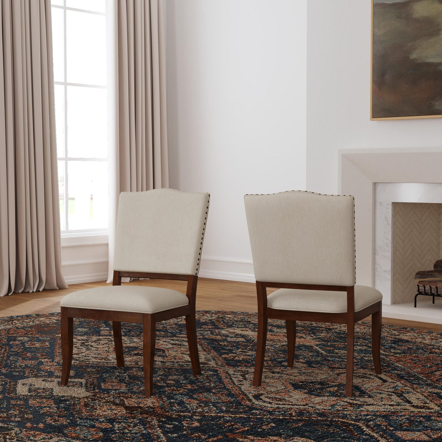 Bellevue Pair of Upholstered Dining Chairs - image 2